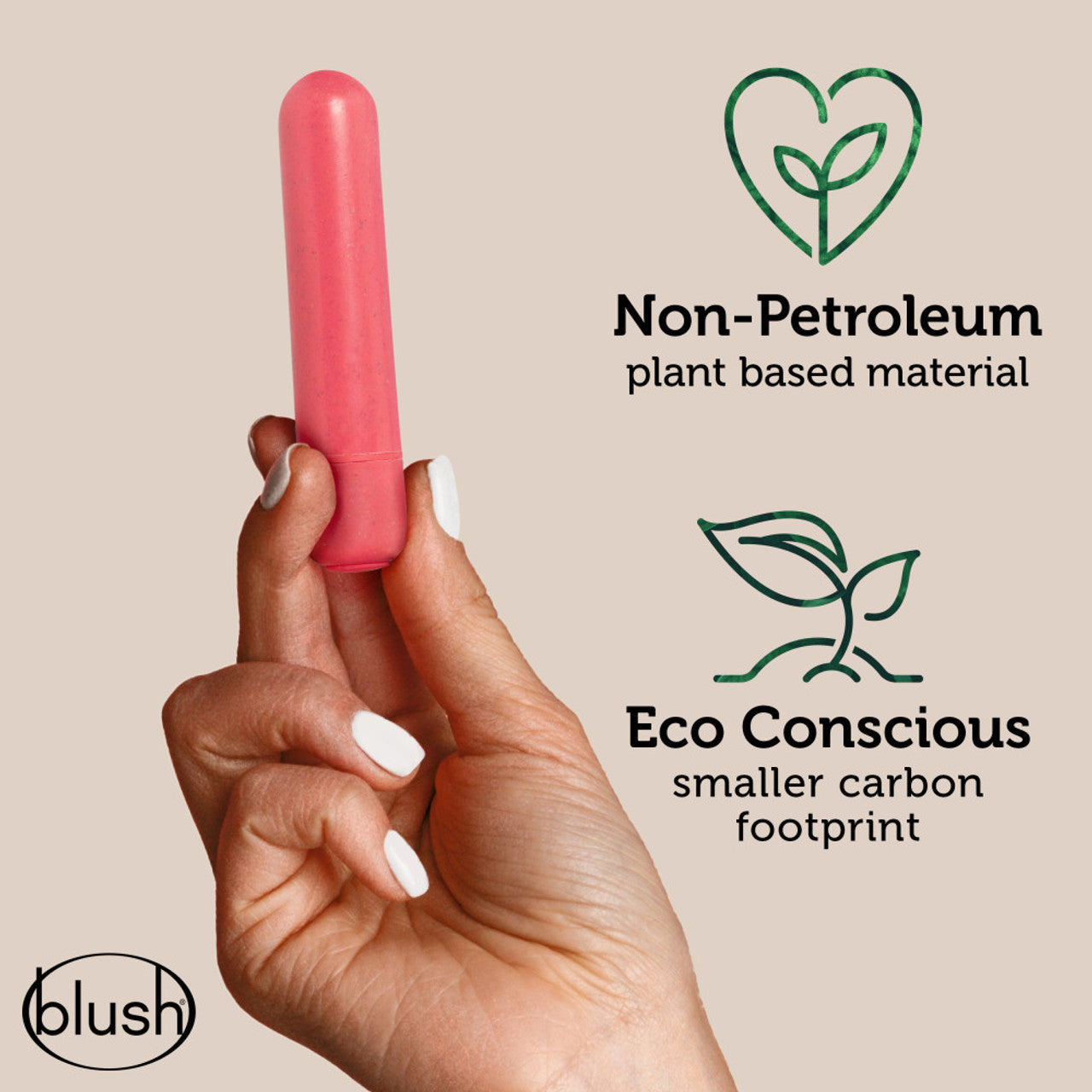 Gaia Eco Biadegradable Bullet Vibrator - Coral - Thorn & Feather