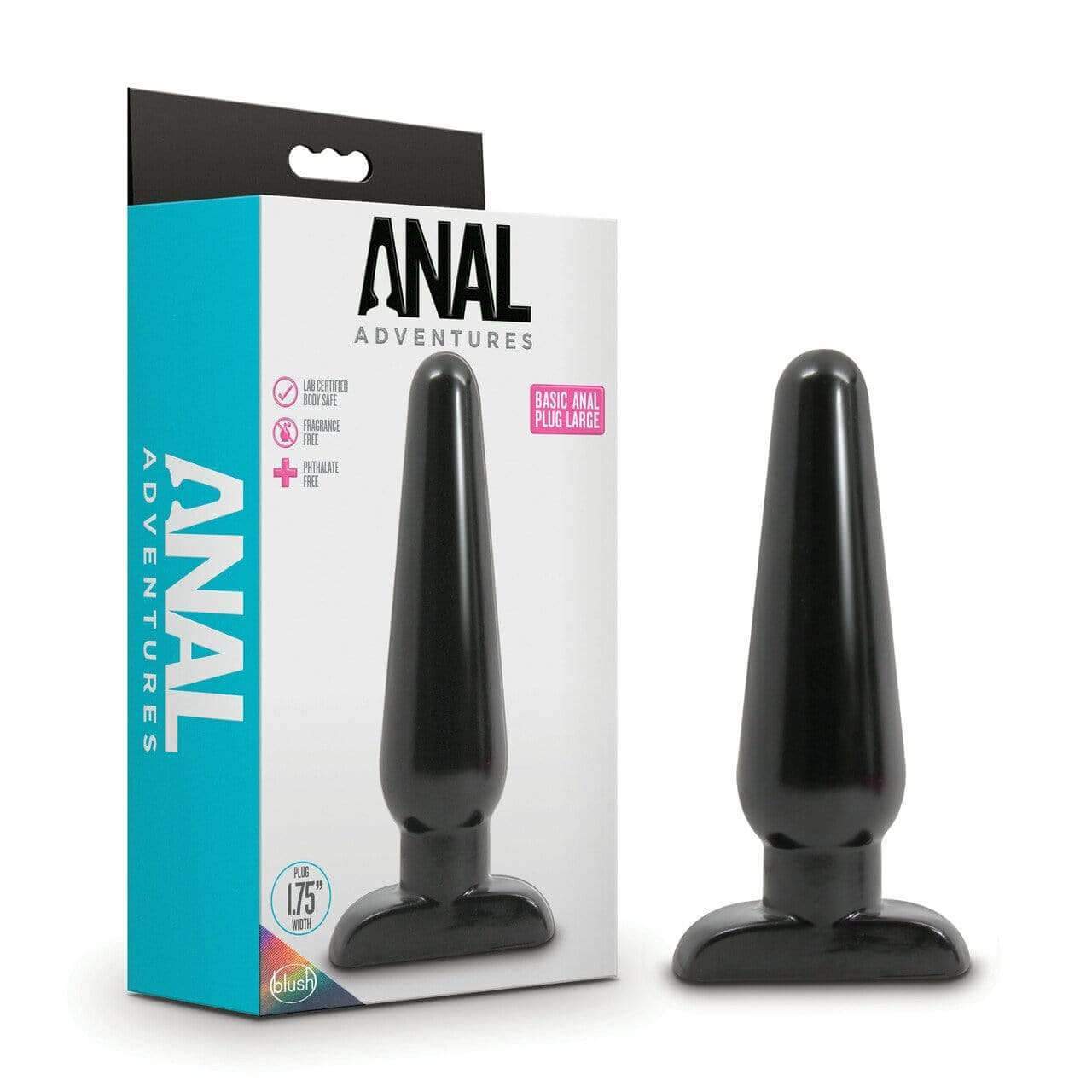 Basic Anal Plug - Large, Black - Thorn & Feather