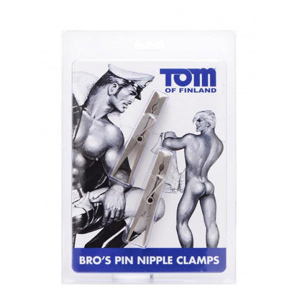 Tom of Finland Bros Pin Stainless Steel Nipple Clamps - Thorn & Feather