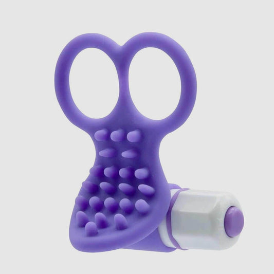 The Finger Sleeve with Bullet - Nodules in Purple - Thorn & Feather Sex Toy Canada