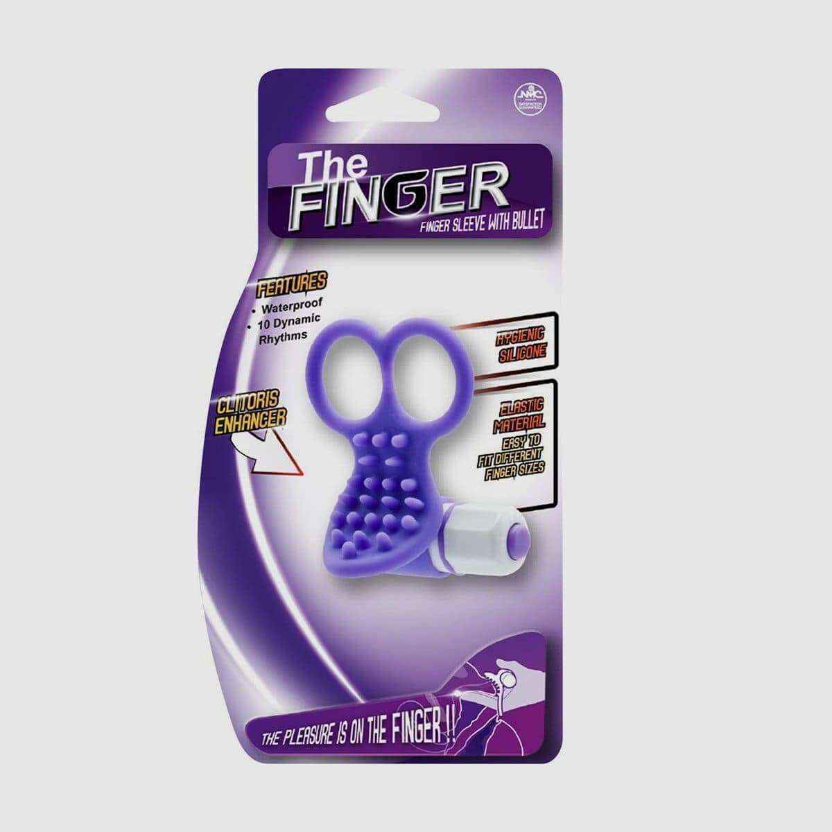 The Finger Sleeve with Bullet - Nodules in Purple - Thorn & Feather