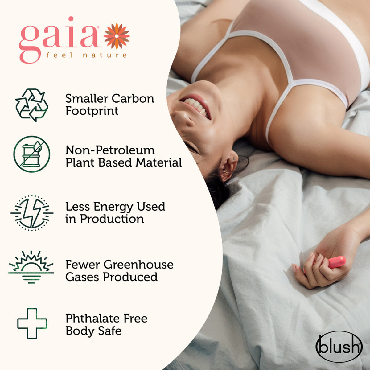 Gaia Eco Biadegradable Bullet Vibrator - Coral - Thorn & Feather