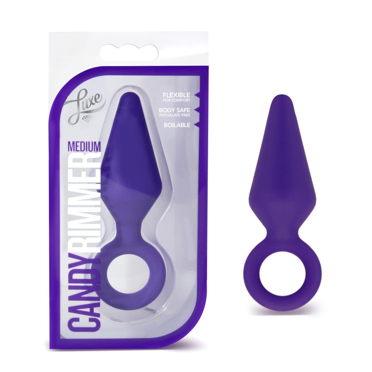 Luxe Candy Rimmer Silicone Butt Plug for Beginners - Small, Purple - Thorn & Feather