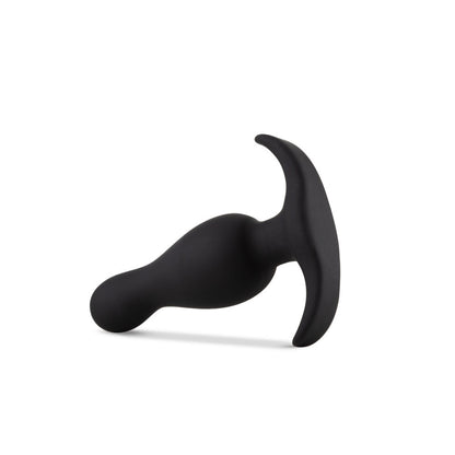 Anal Adventures Platinum Curve Silicone Butt Plug - Black - Thorn & Feather