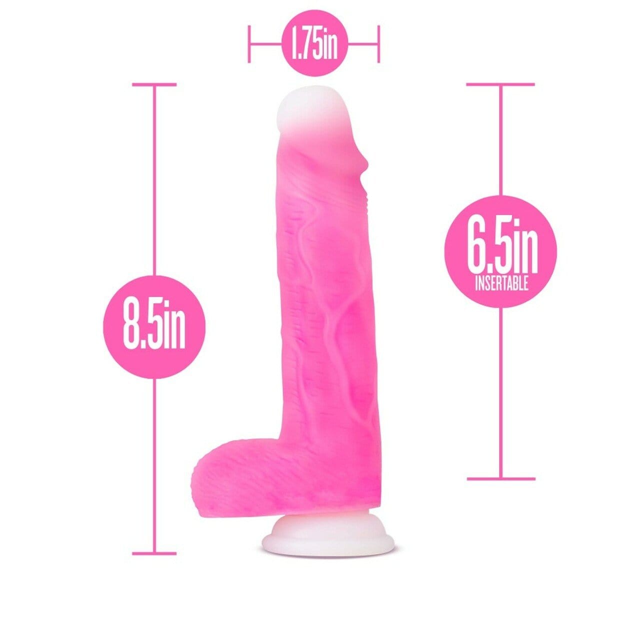Neo Elite Encore 8 Inch Gyrating Dildo - Pink - Thorn & Feather