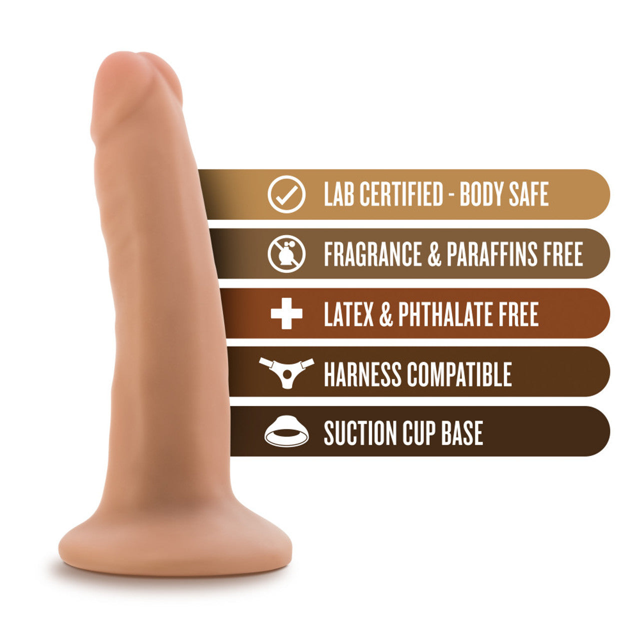 Dr. Skin 5.5 Inch Cock With Suction Cup - Vanilla - Thorn & Feather Sex Toy Canada