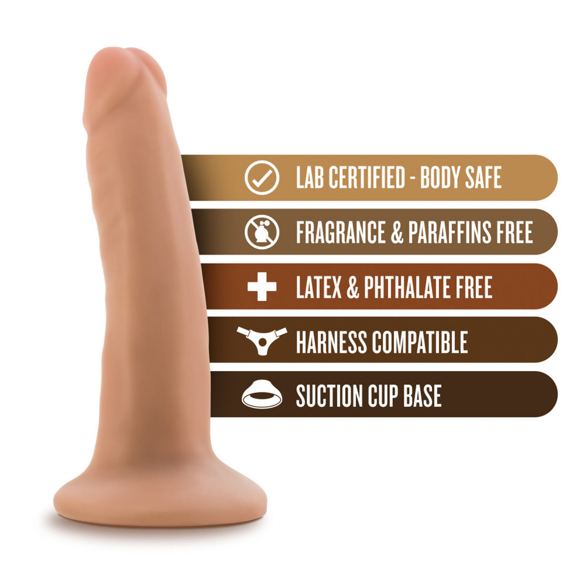 Dr. Skin 5.5 Inch Cock With Suction Cup - Vanilla - Thorn & Feather