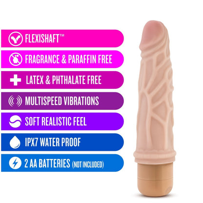 Dr. Skin Cock Vibe 2 9 Inch Vibrating Cock - Beige - Thorn & Feather