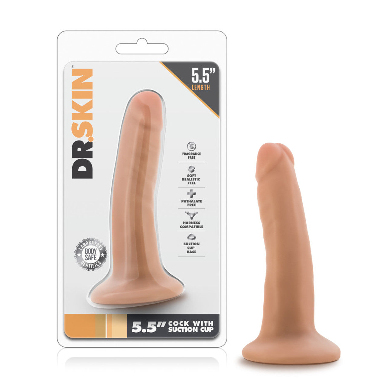 Dr. Skin 5.5 Inch Cock With Suction Cup - Vanilla - Thorn & Feather